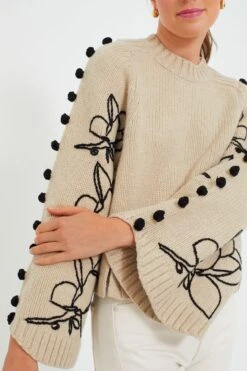 Stone Black Adele Wool Embroidered Knit -Loeffler Cloth Shop 09pwyuNyslYN1YdXZ7l3iEhHiJowHrBy 1