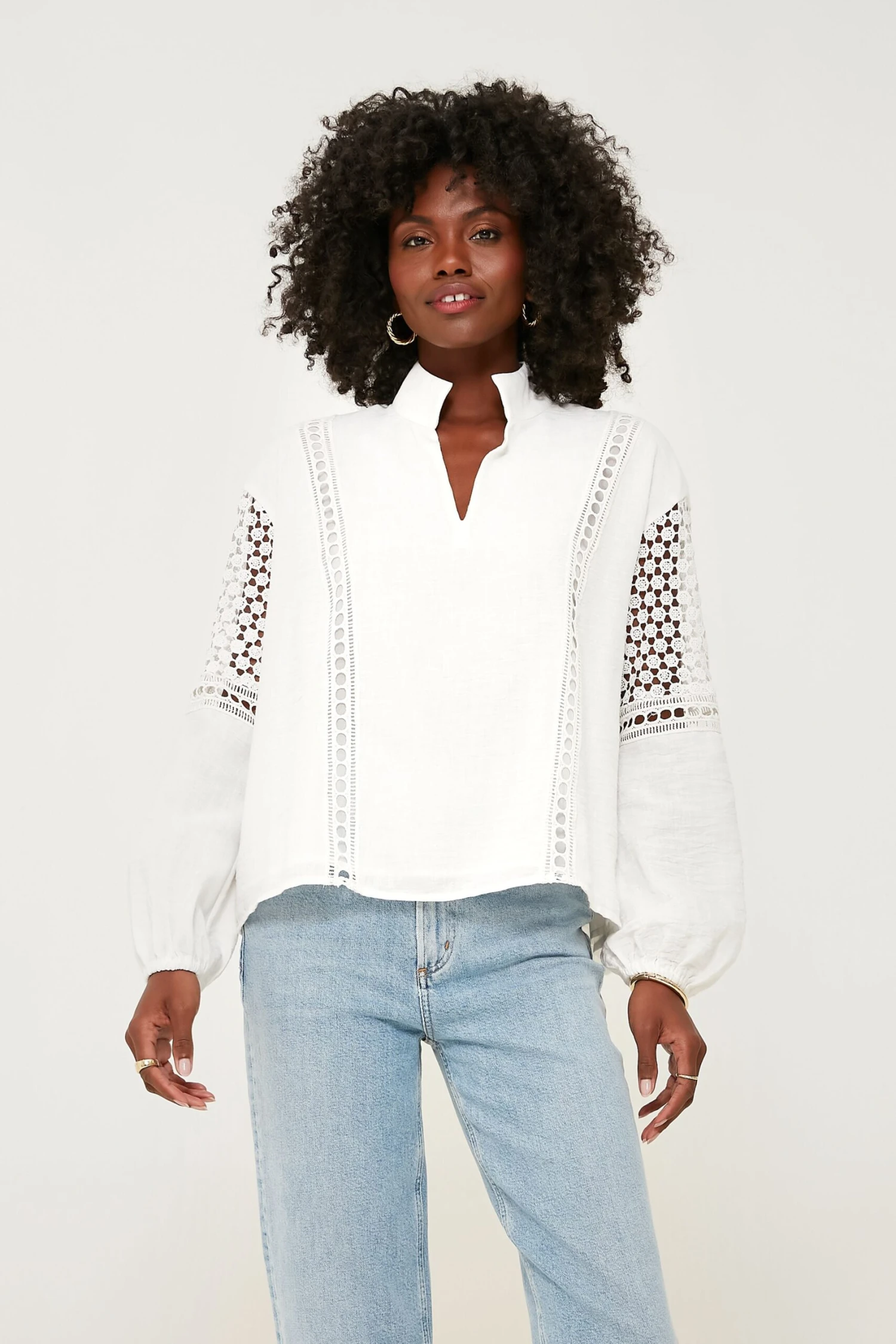 White Eyelet Jane Blouse 3 White Eyelet Jane Blouse