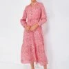 Crescent Flower Bon Pink Frances 3 Dress