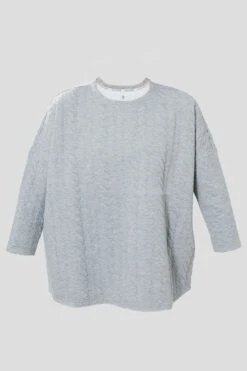 Gray Cable Ally Swing Sweatshirt -Loeffler Cloth Shop 0bavIfGCxD60yx7elGMnyFqPzOzTiCLt 1
