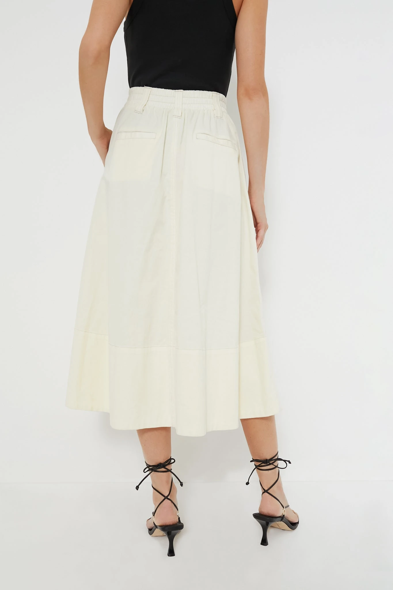 Cream Karina Cotton Skirt 6 Cream Karina Cotton Skirt - Image 4