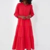 Hibiscus Red Mabel Maxi Dress