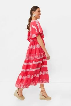Soleil Red Flirty V-Neck Maxi -Loeffler Cloth Shop 1LBRiXPt44ZicYs7UdMt3C5LhKPY8f21 1