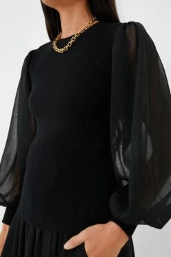 ULLA JOHNSON Noir Sabrina Pullover -Loeffler Cloth Shop 1e4WhVPsw7iq9JKyuzfl0VMbdd5fZXAn 1