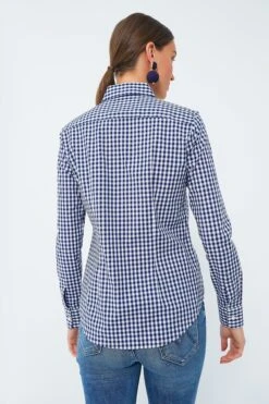 Navy Gingham Long Sleeve Icon Shirt -Loeffler Cloth Shop 1fGrBFX1cI55vo5zIyz78GzcB1O2ckBK 1