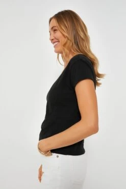 Black Modern V Neck Tee -Loeffler Cloth Shop 2TK4PotVoFmCgtFPYVlvPttB6YP3GRsP 1