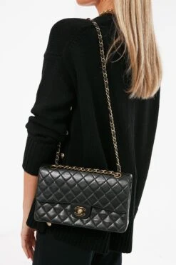 CHANEL Black Classic Matelasse 25 Shoulder Bag 9 CHANEL Black Classic Matelasse 25 Shoulder Bag -Loeffler Cloth Shop 2myXgmWRcyXefNoiTxhGXlUDnoC30fL9 1