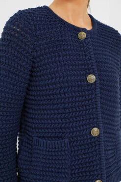 Marella Navy Note Cardigan -Loeffler Cloth Shop 2t5HcVpFqoxuX49MOnEar1VQVglT6CqQ 1