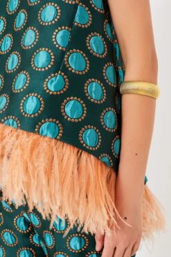 Jacquard Winter Sun La Scala Top With Feathers -Loeffler Cloth Shop 2v2s98o7RaoL2k2Z2CtbSscqb0KMnvjq 1