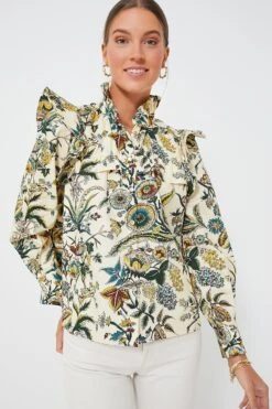 Sharp Floral Winnie Blouse -Loeffler Cloth Shop 372Z1eVRpzkFUxHoucw0TVBWQVA8z1ea 1