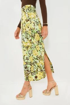 Green And Lemon Abstract Roses Lorelei Twill Skirt -Loeffler Cloth Shop 39qPlDNWPjcM7p3UQ548ojV0XU6Ae9fj 1
