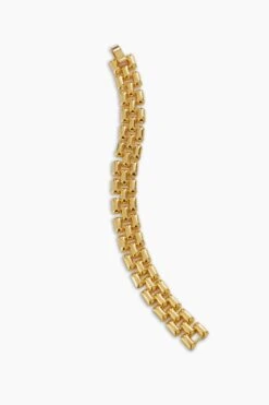Gold Flat Chain Bracelet