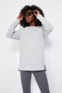 Varley Light Grey Marl Manning Sweatshirt