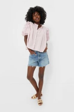 Lilac Salome Puff Sleeve Button Down Top -Loeffler Cloth Shop 3PllJcjvlEsh9aMoNBaCwpMjwh7kB3E8 1