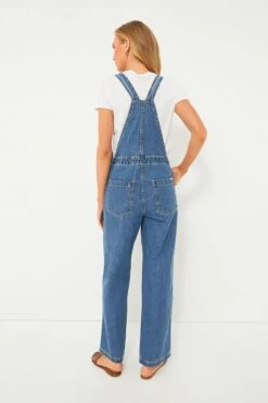 Paris Medium Wash Straight Leg Denim Overalls -Loeffler Cloth Shop 3lNhH1p7YIdVPzLGJqrlx7EIK5ztXzWv 1