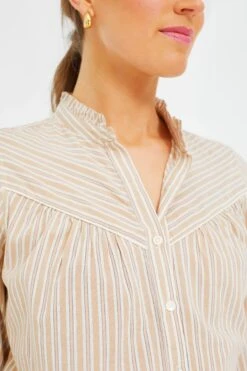 Burro Stripe Ruth Shirt -Loeffler Cloth Shop 43UsZW0DpvTjvfX3INMuiCJIkkdJ3k8A 1