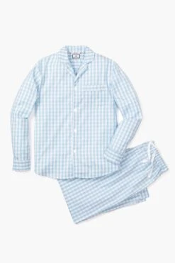 Men's Light Blue Gingham Pajama Set -Loeffler Cloth Shop 4ONdBIJ07IKmTG24Y9lwTizgds0zcwJT 1