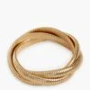 Triple Twisted Gold Cobra Bracelet