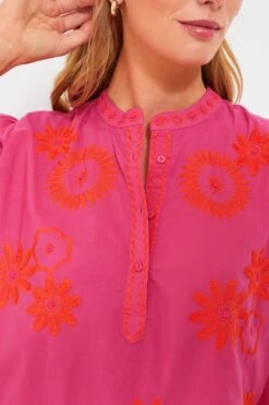 Pink And Orange Sesame Blouse -Loeffler Cloth Shop 4k1Th637VAG13kb3gkFL68ZGveqBu3pi 1