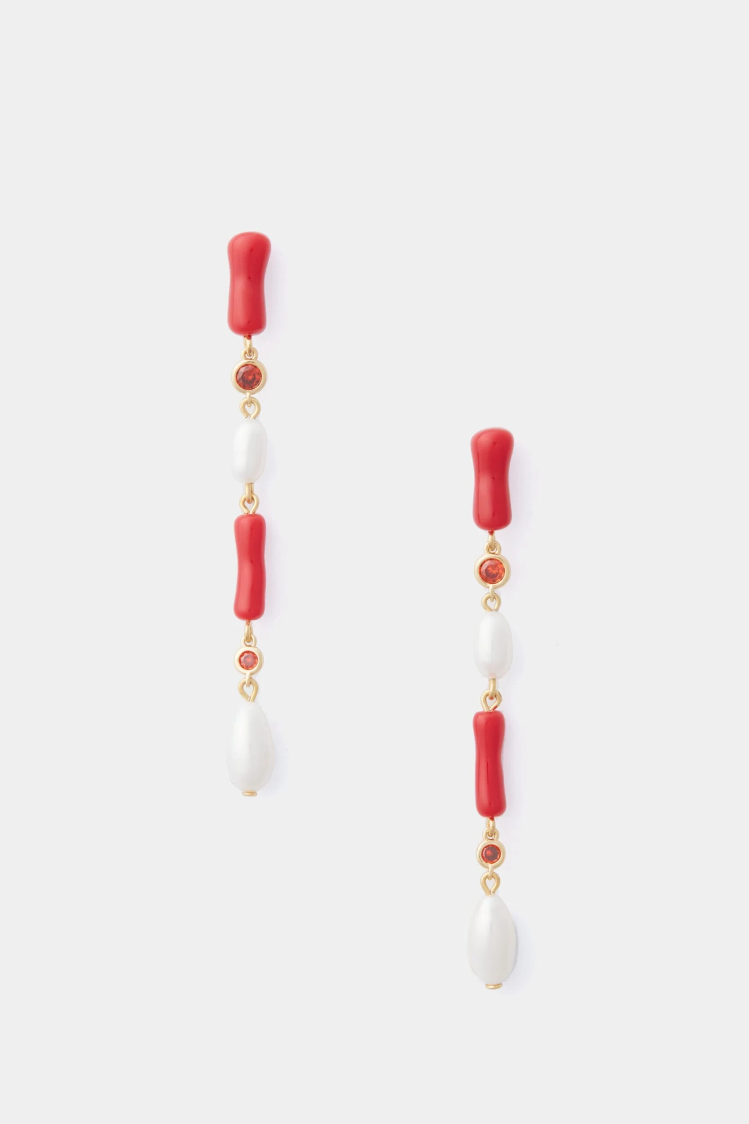 Coral And Pearl Drop Earrings 3 Coral And Pearl Drop Earrings