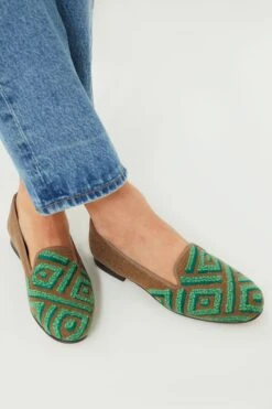 Brown Linen Hedges Loafers -Loeffler Cloth Shop 4qnEVBqC3jPKtpmpJMo8gC3LCNrkL3OG 1