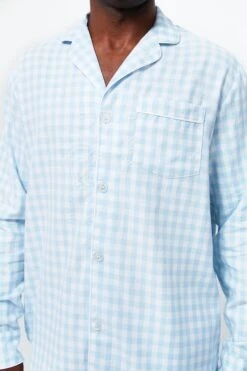 Men's Light Blue Gingham Pajama Set -Loeffler Cloth Shop 4y3LdNms8yY4JwSbsJQswvowfHVQDWmU 1