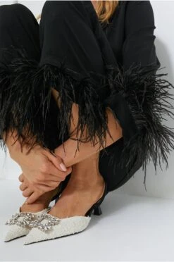 Black Party Pajama Set With Feathers 11 Black Party Pajama Set With Feathers -Loeffler Cloth Shop 596XHOusOZPL79B0ey62PeDYMph2cvDA 1