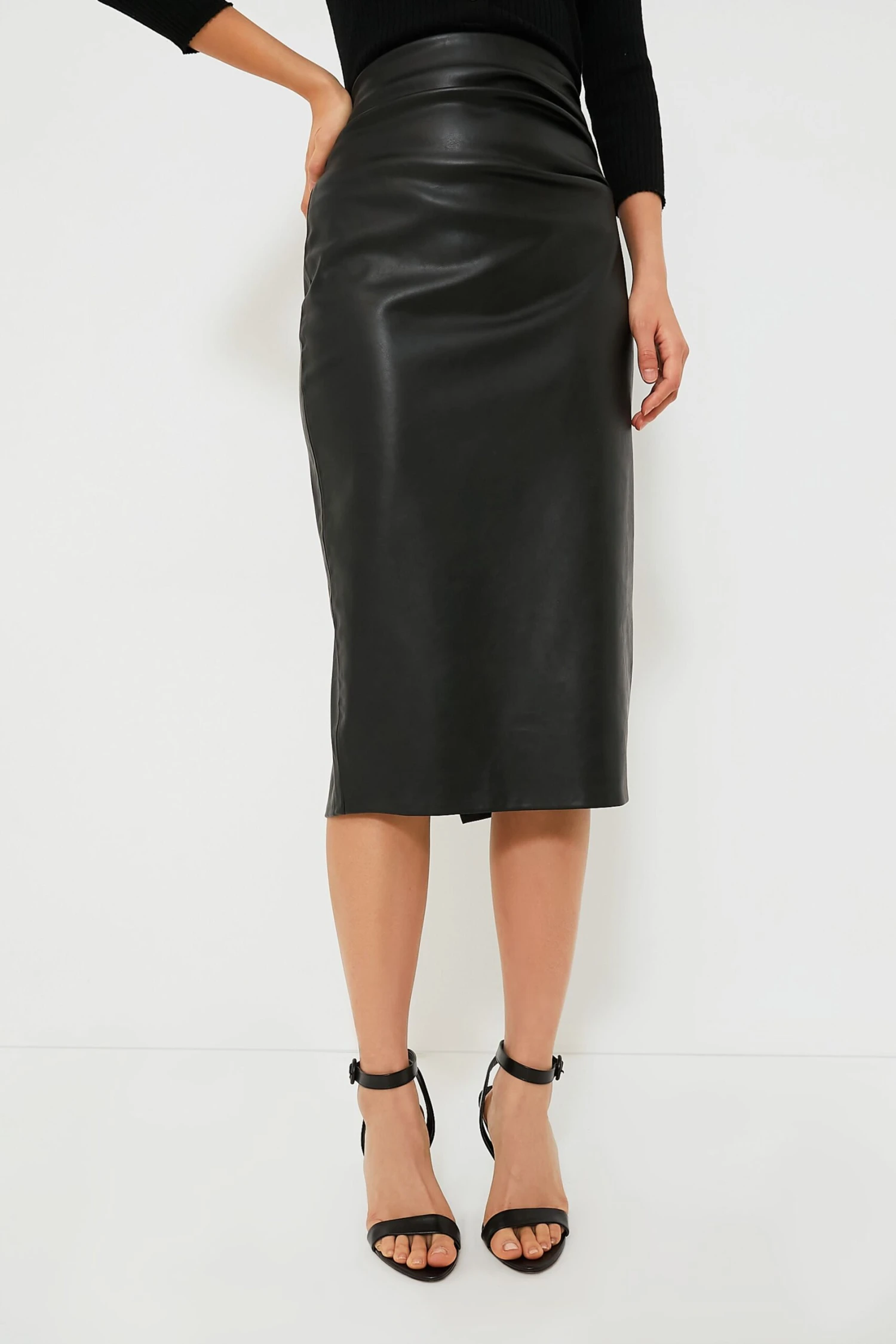 Black Leather Monica Midi Skirt 8 Black Leather Monica Midi Skirt - Image 6