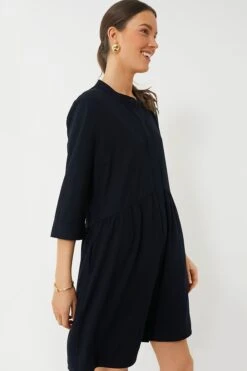 Navy Crepe Royal Shirt Dress -Loeffler Cloth Shop 5lZUOzwpsCR66sn49rOqprE4C6wtcCdt 1