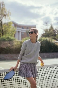 Gray Cable Ally Swing Sweatshirt -Loeffler Cloth Shop 5lcIhok1Y6QU40EHfZHxGckrlgqP1QSD 1