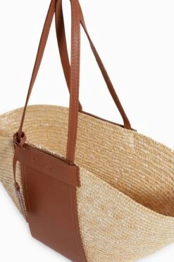 Tan Cristina Straw Tote -Loeffler Cloth Shop 5siwr92TM5h3rBiRyphAs7nWFaDU0riZ 1