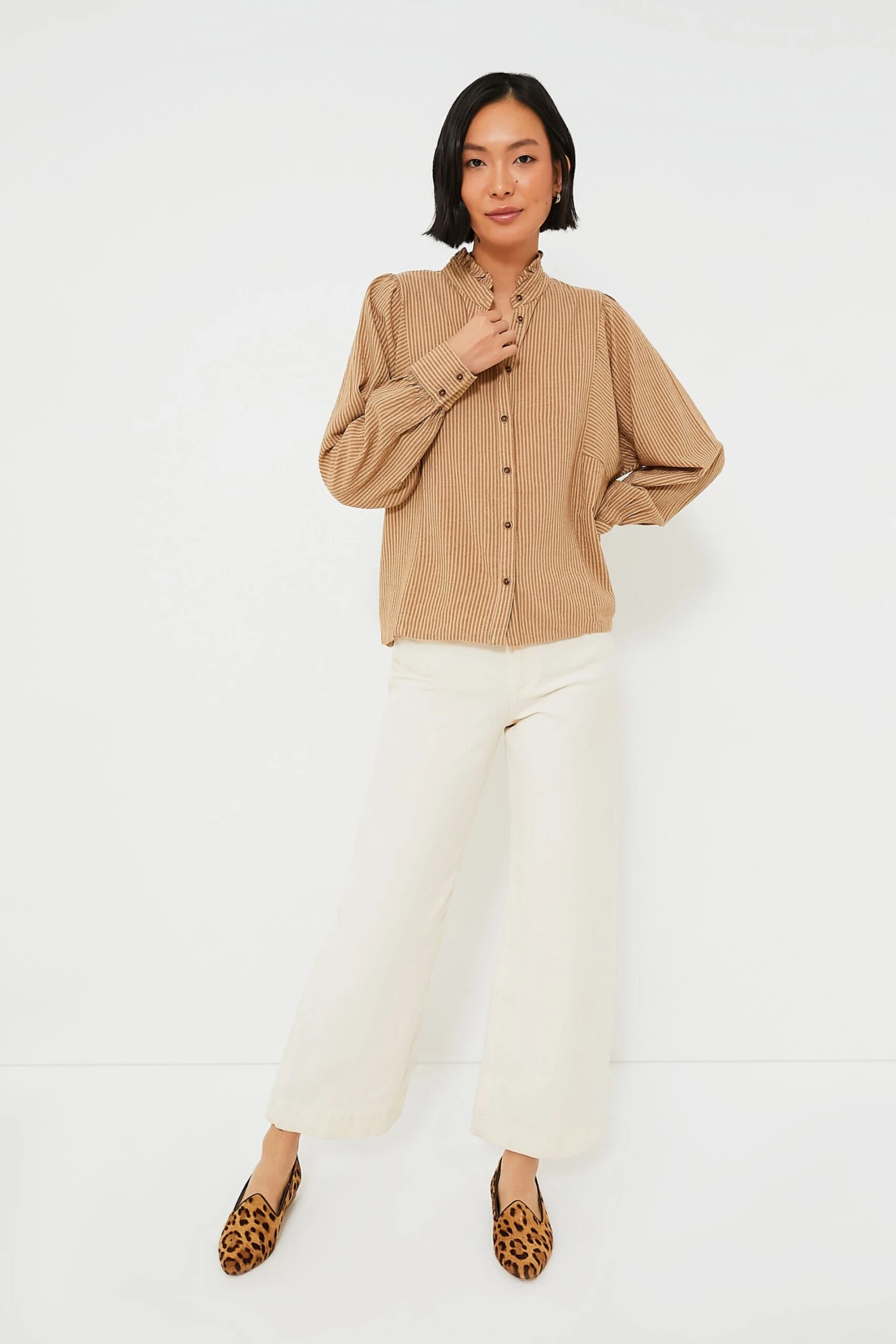 Fawn Stripe Serafina Shirt 4 Fawn Stripe Serafina Shirt - Image 2