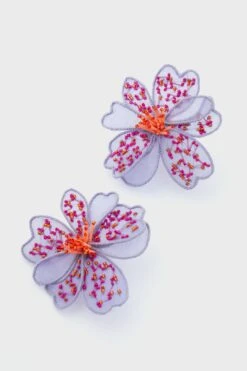 Purple Mehak Flower Studs -Loeffler Cloth Shop 6Eq2SkfxQdVzeOtG0CgfSlZi3UISJXvR 1