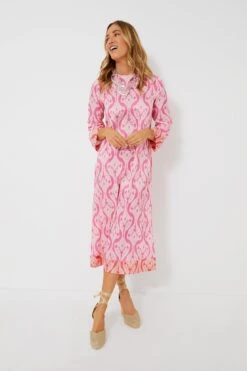 Pink Geometric Hayes Midi Dress -Loeffler Cloth Shop 6XejqSx9wPFTERavKfjkmPrZRq0EQt7G 1