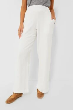 Eberjey Ivory Recycled Boucle Pants