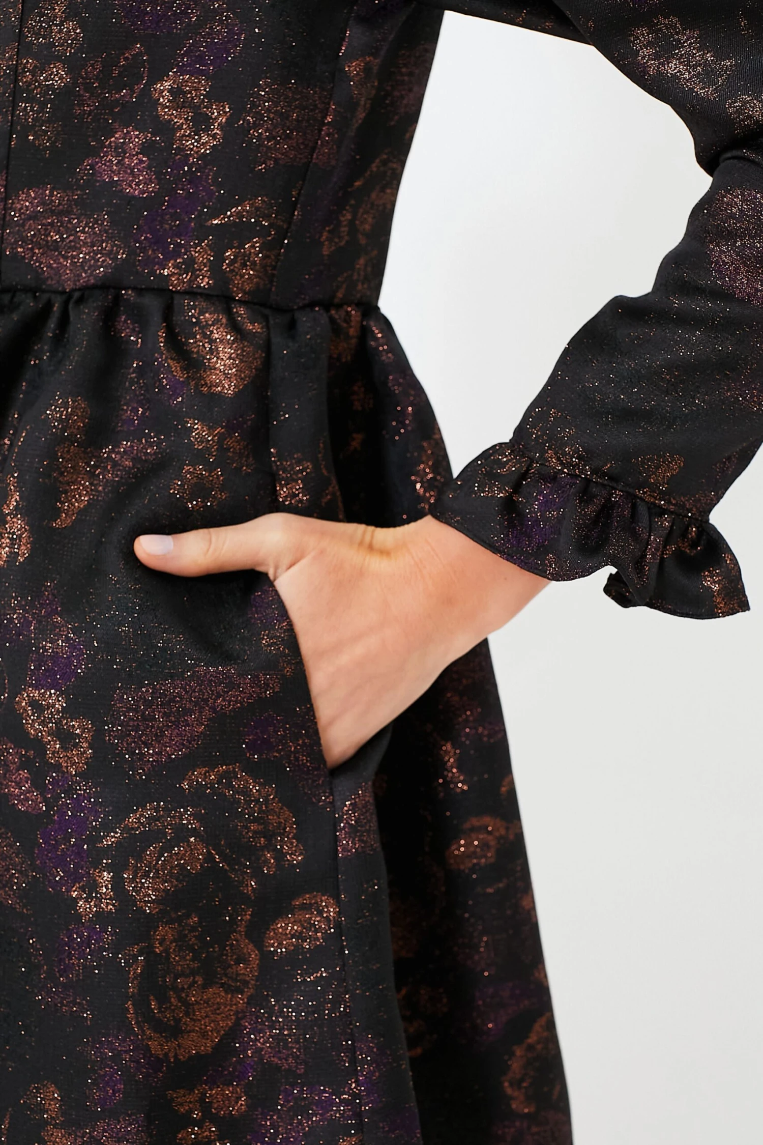 Enchantress Jacquard Square Neck Mini Prairie Dress 7 Enchantress Jacquard Square Neck Mini Prairie Dress - Image 5