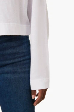 White Lupita Crop Long Sleeve Shirt -Loeffler Cloth Shop 7LD9Z3E3pliQ8XsNDGey6SS3c5hZP9gb 1
