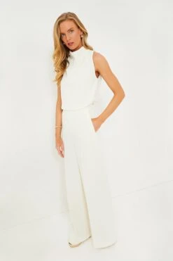 Marella Wool White Lilia Jumpsuit