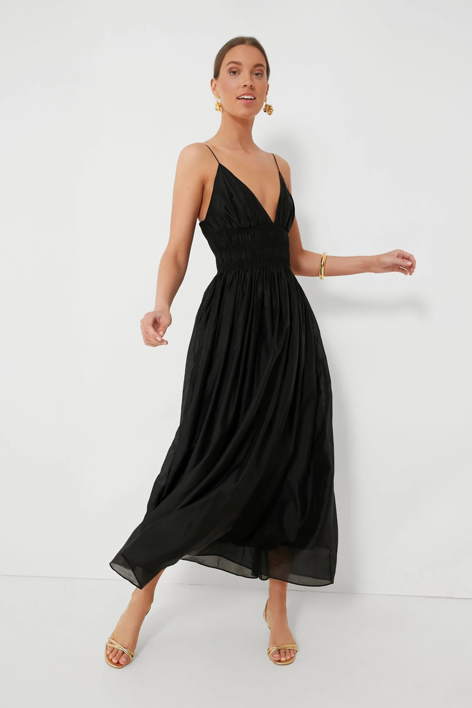 Black Sleeveless V-Neck Maxi Dress 3 Black Sleeveless V-Neck Maxi Dress