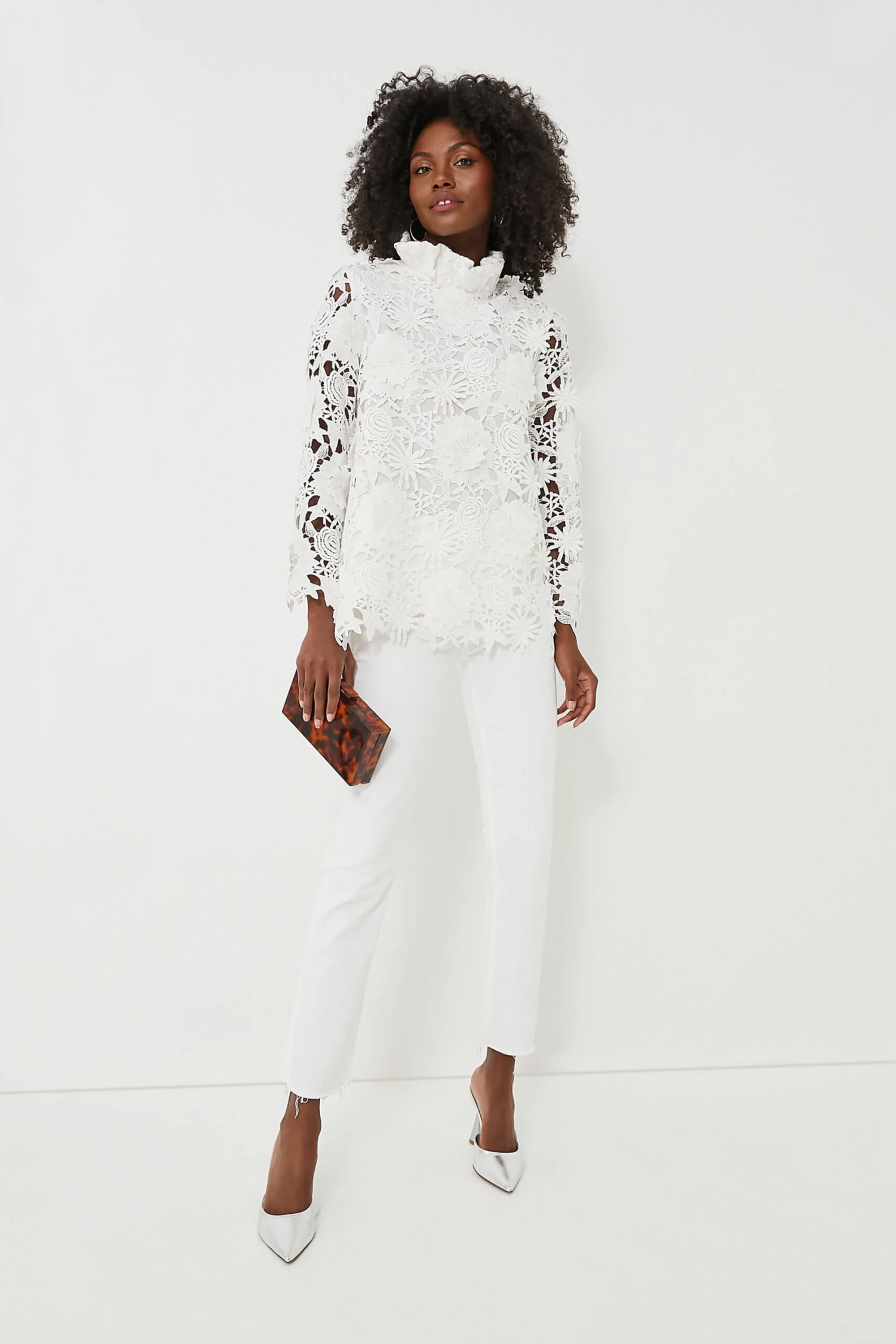 Blanc Guipure Lace Faye Top 5 Blanc Guipure Lace Faye Top - Image 3