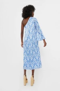 One Shoulder Blue Geometric Luna Dress -Loeffler Cloth Shop 8va2Ck29mT4TDhYtkEZgM3lZolOMhtyW 1