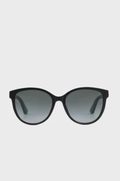 Gucci Black Round Frame Sunglasses