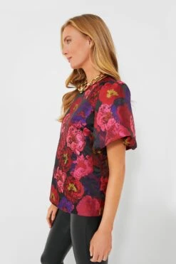 Camellia Jacquard Lyla Blouse 9 Camellia Jacquard Lyla Blouse -Loeffler Cloth Shop 9TqqVkrKMWgA227vbSeoOAXxvOCsF0j8 1