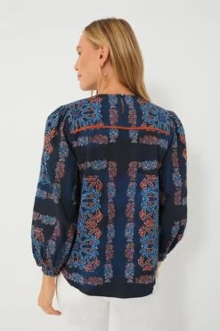 Bleu Fable Shea Peasant Blouse -Loeffler Cloth Shop 9eIHrjMmxUhURPcVOz15Tu3QOd4ijgOP 1