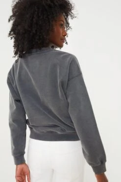 ANINE BING Washed Black Spencer Sweatshirt Spotted Leopard -Loeffler Cloth Shop 9kR6NrC8CZDMIHrzg83nFbOwmLcp6A6Q 1