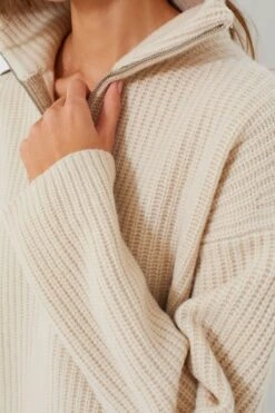 Buttermilk Felix Zip Merino Sweater -Loeffler Cloth Shop ABO0SrFemvbk3ZGmrvYwjAbgFGoo3Zms 1