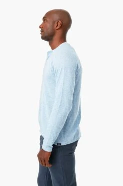 Light Blue Heather Cloud Long Sleeve Henley -Loeffler Cloth Shop AGIRLVQGBCvnwHtRBBZjVPo8QENtD2iU 1