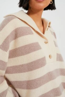 Vanilla Mauve Walden Stripe Cashmere Rafferty Sweater -Loeffler Cloth Shop AIozEzoqxuR1BMOug6loFmaHAzduFobi 1