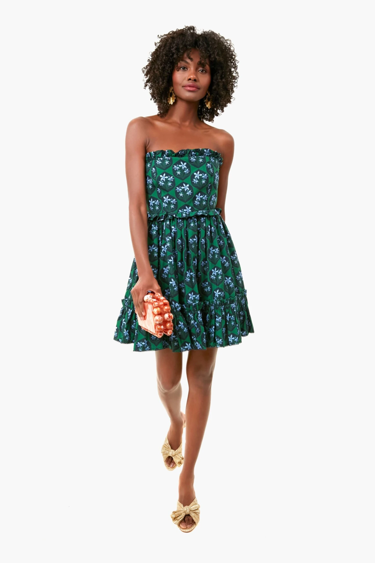 Gold Fleur Earrings 6 Gold Fleur Earrings - Image 4