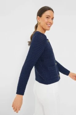 Marella Navy Note Cardigan -Loeffler Cloth Shop Aay1ykSjCKKIV99rrlpwoygSx6JxXoZJ 1